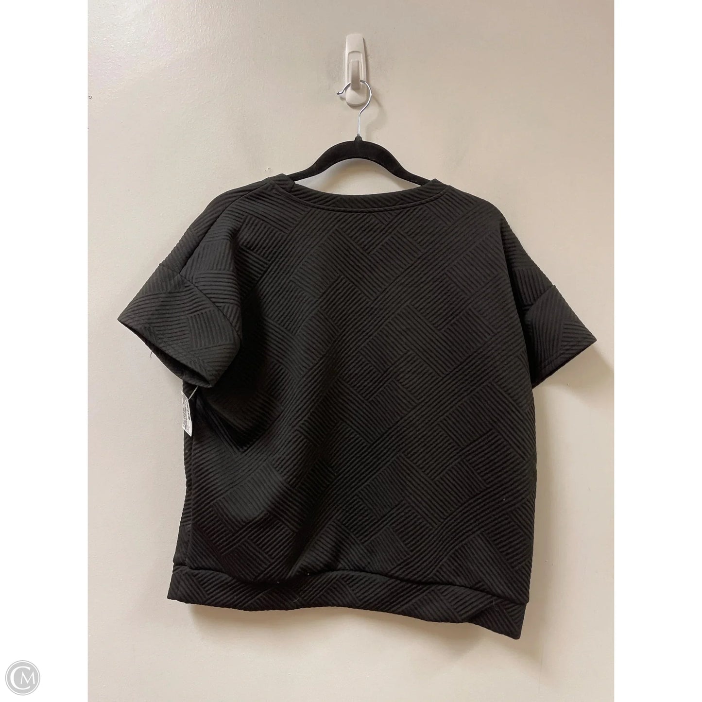 Sweater Short Sleeve By Clothes Mentor In Black, Size: M