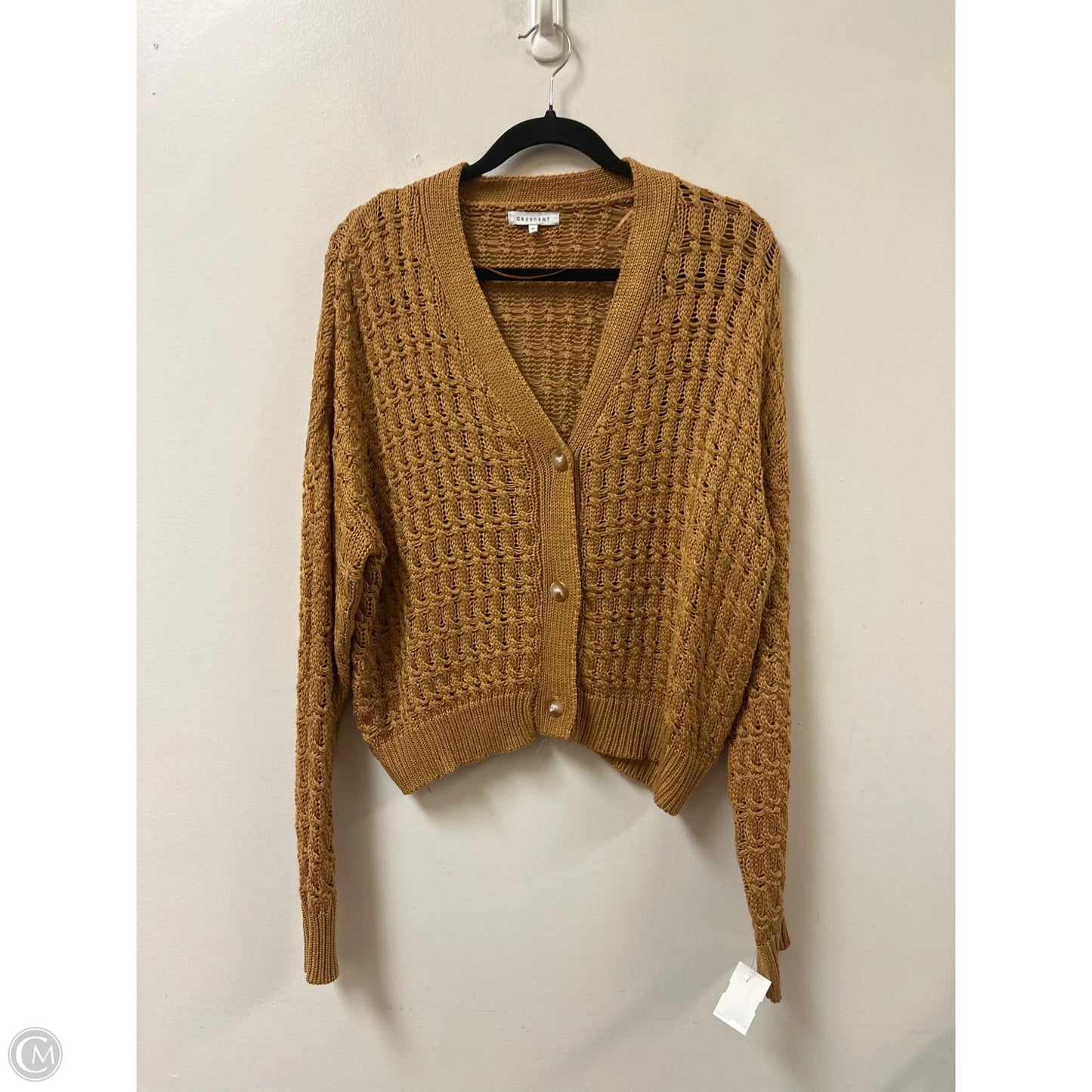 Sweater Cardigan By Clothes Mentor In Orange, Size: M