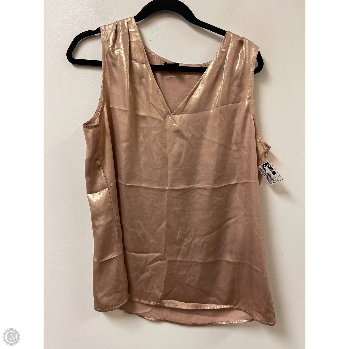 Top Sleeveless By Worthington In Rose Gold, Size: L