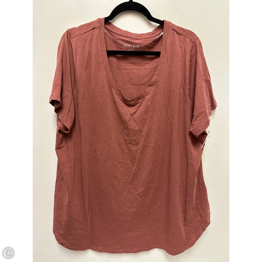 Top Short Sleeve By Ava & Viv In Red, Size: 2x