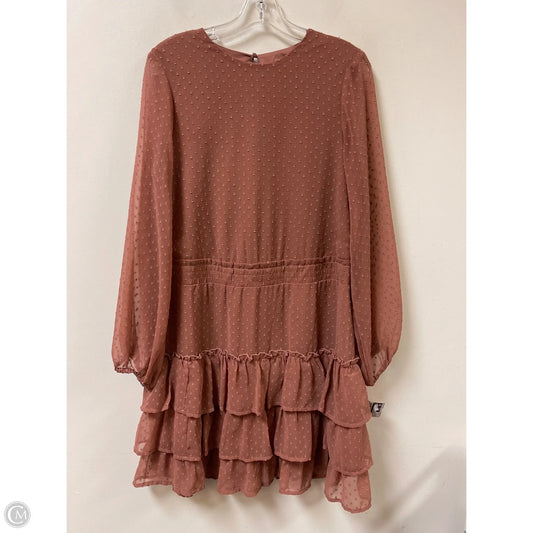 Dress Casual Midi By Express In Pink, Size: M