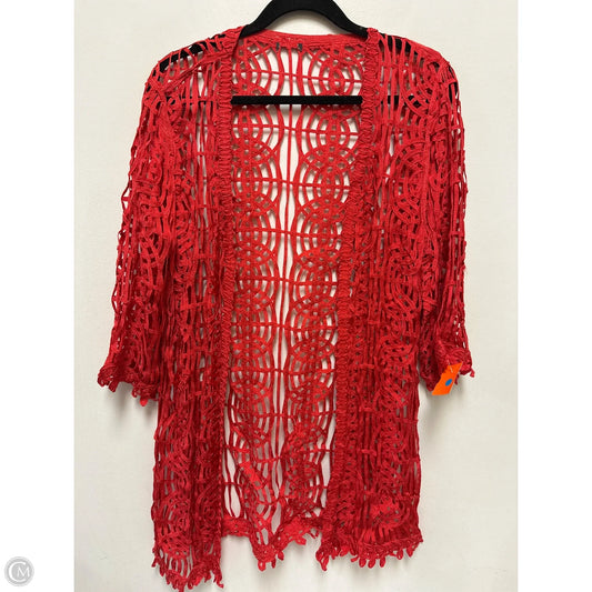 Cardigan By Clothes Mentor In Red, Size: Osfm