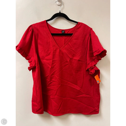 Top Short Sleeve By Shein In Red, Size: 2x
