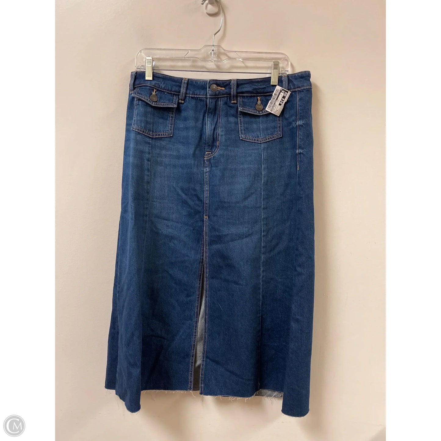 Skirt Maxi By American Eagle In Blue Denim, Size: 6