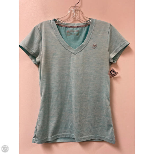 Athletic Top Short Sleeve By Ariat In Blue, Size: S