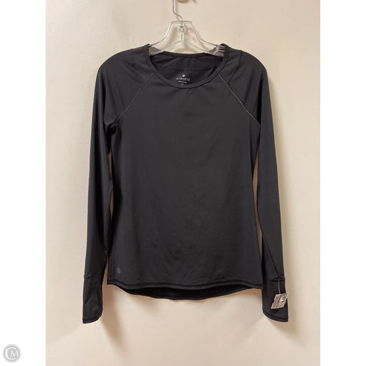 Athletic Top Long Sleeve Crewneck By Athleta In Black, Size: Xs