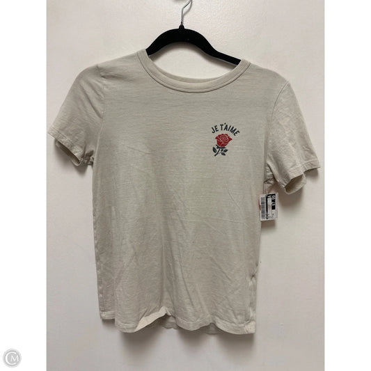 Top Short Sleeve By Old Navy In Tan, Size: Xs