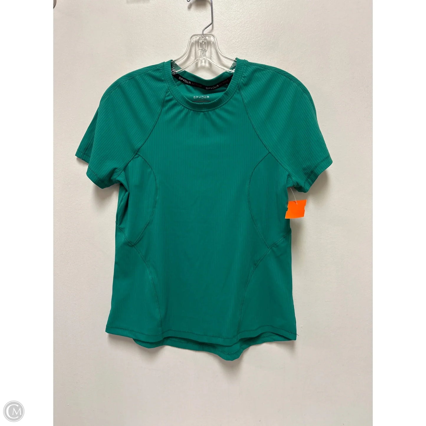 Athletic Top Short Sleeve By Spyder In Green, Size: S