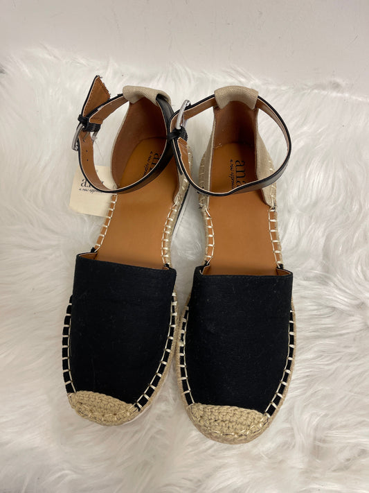 Black Shoes Flats Ana, Size 8