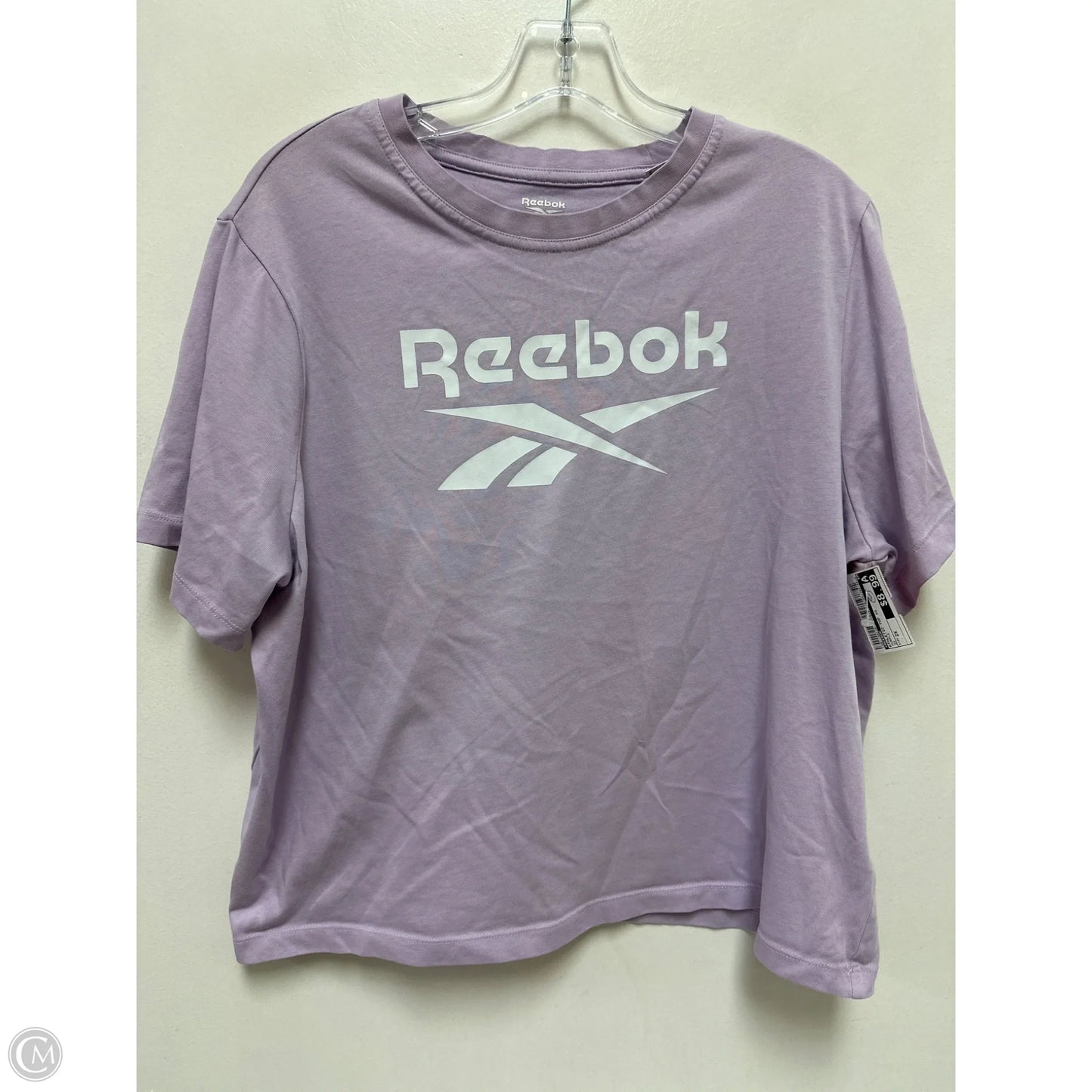 Athletic Top Short Sleeve By Reebok In Purple, Size: 2x