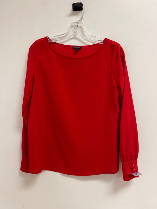 Top Long Sleeve By Ann Taylor In Red, Size: Xs