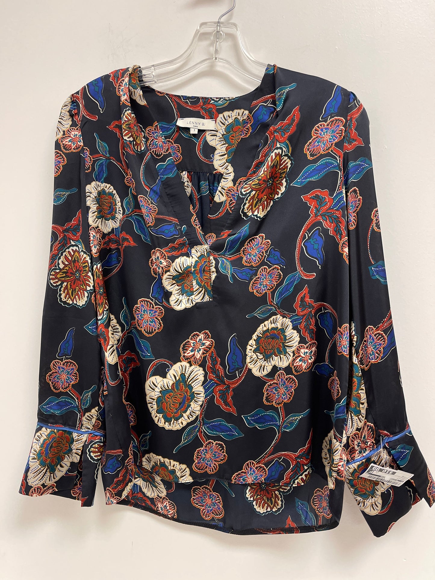 Multi-colored Top Long Sleeve Clothes Mentor, Size M
