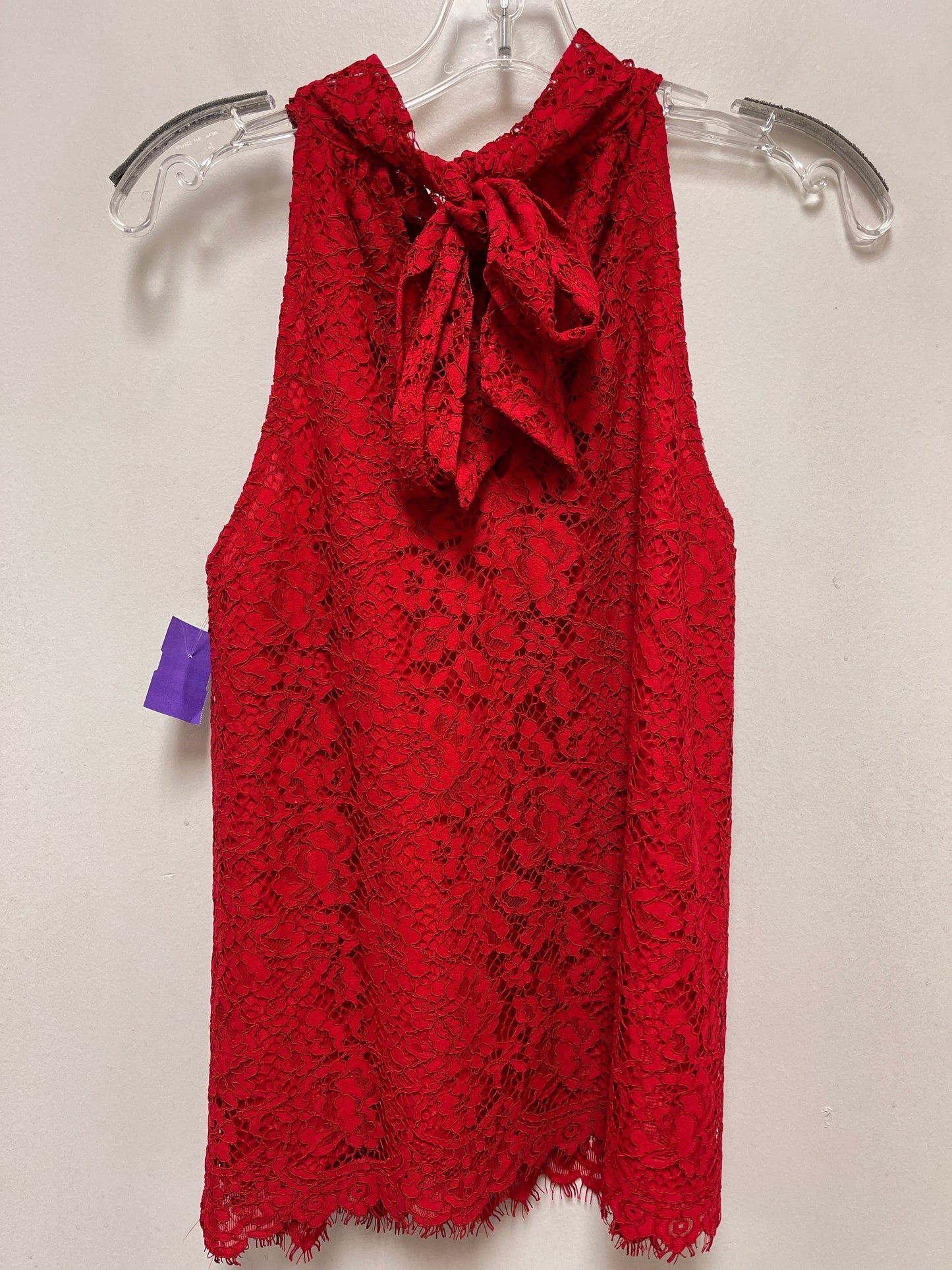 Red Top Sleeveless J. Crew, Size Xs