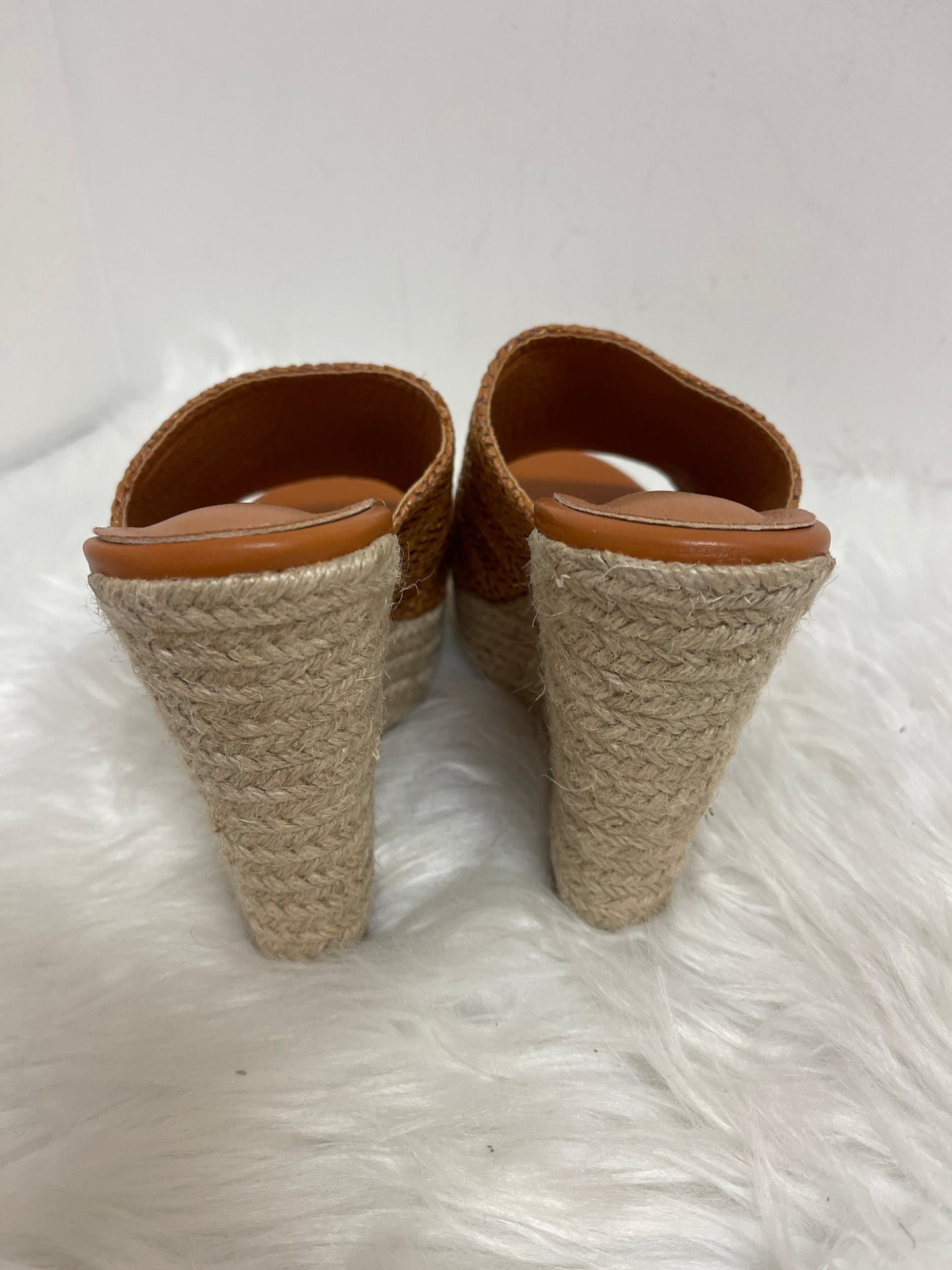 Brown Sandals Heels Wedge Clothes Mentor, Size 7