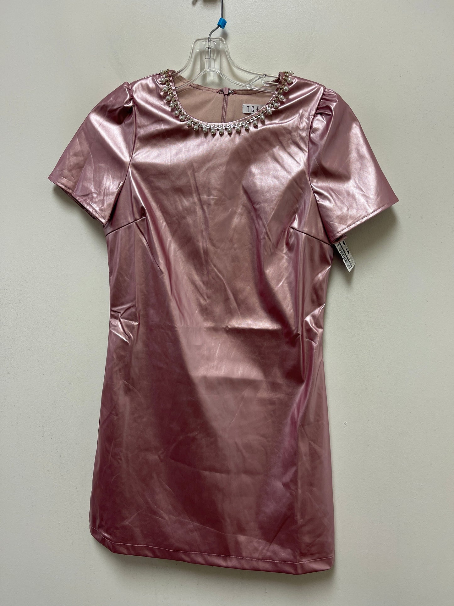 Pink Dress Casual Midi Tcec, Size S