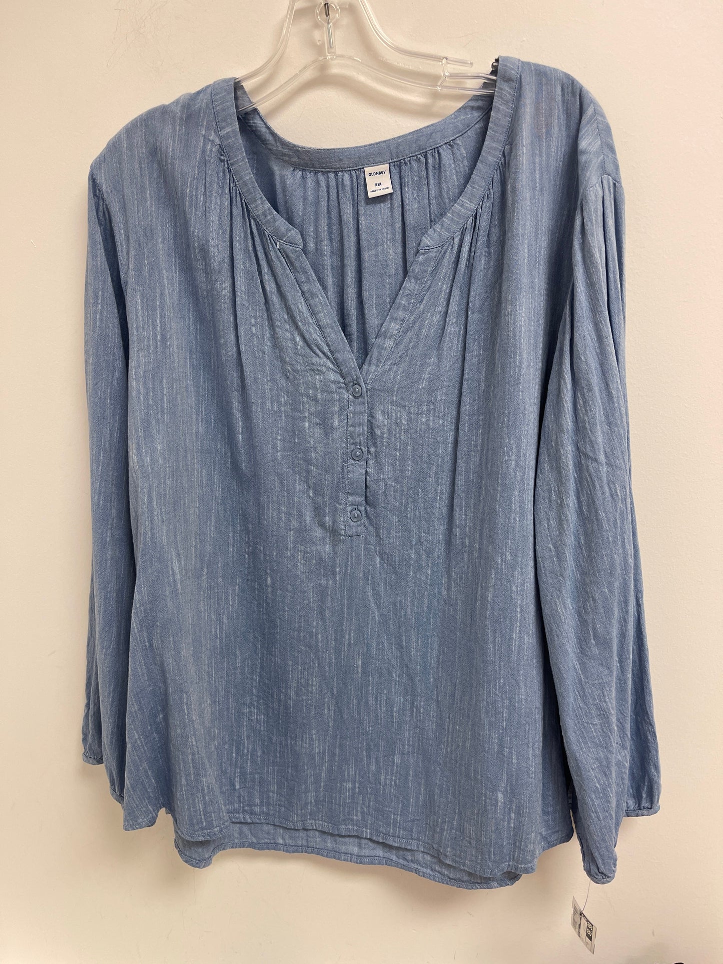 Blue Top Long Sleeve Old Navy, Size 2x