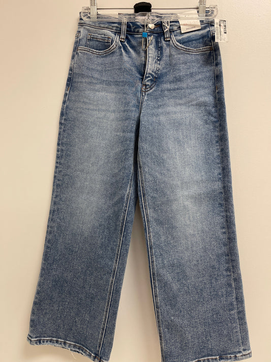 Blue Denim Jeans Wide Leg Vervet, Size 4