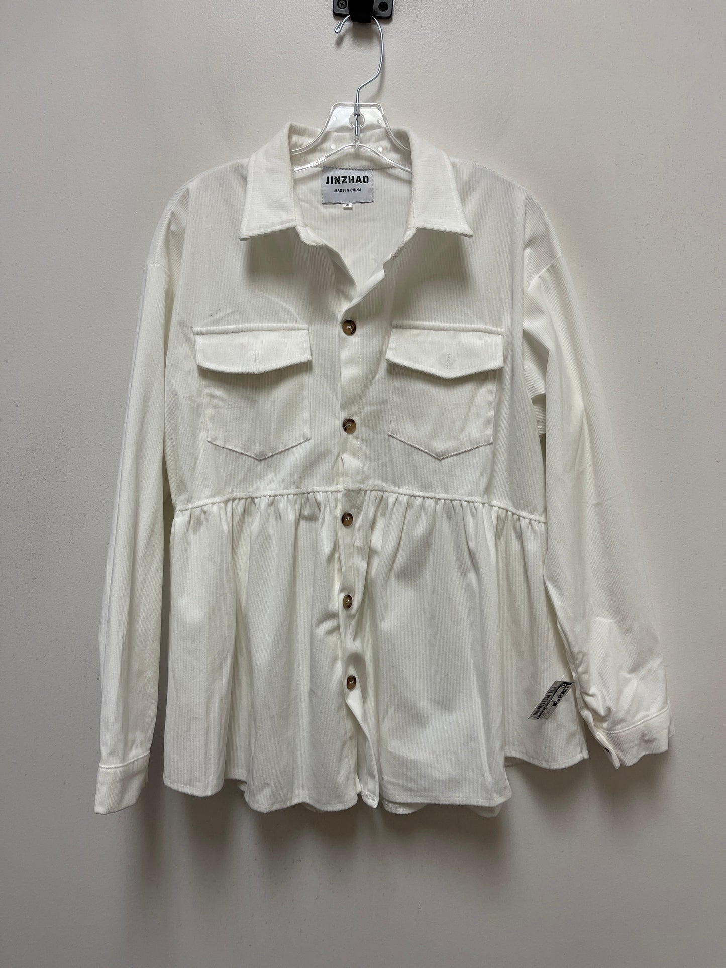 White Blouse Long Sleeve Clothes Mentor, Size Xl