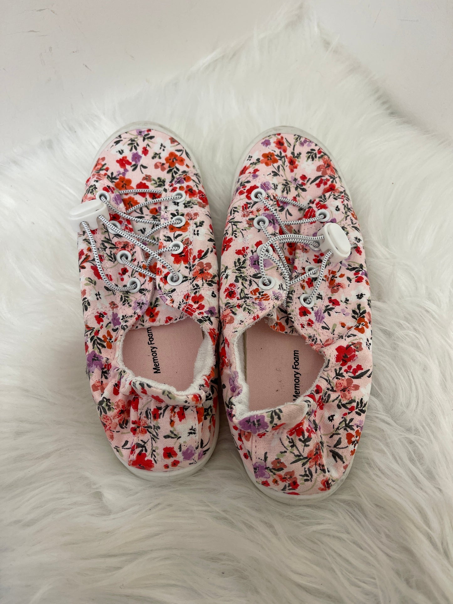 Floral Print Shoes Flats Time And Tru, Size 8