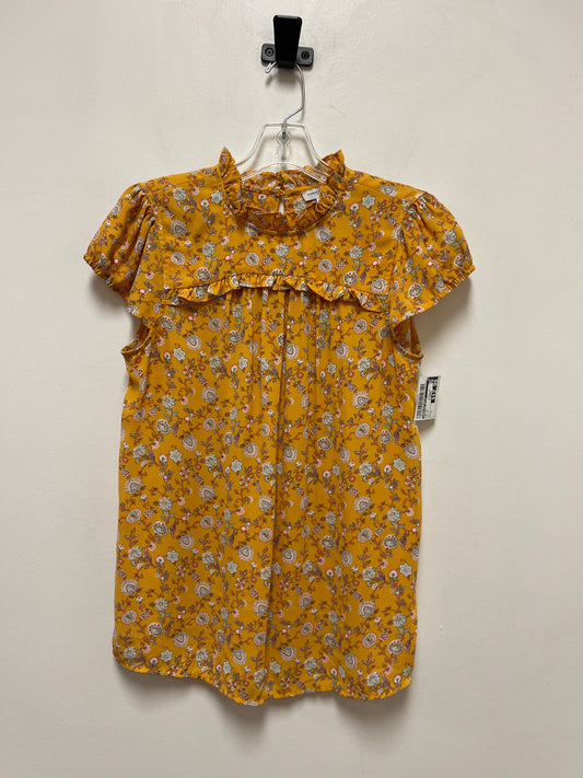 Yellow Top Short Sleeve Carolina Belle, Size M