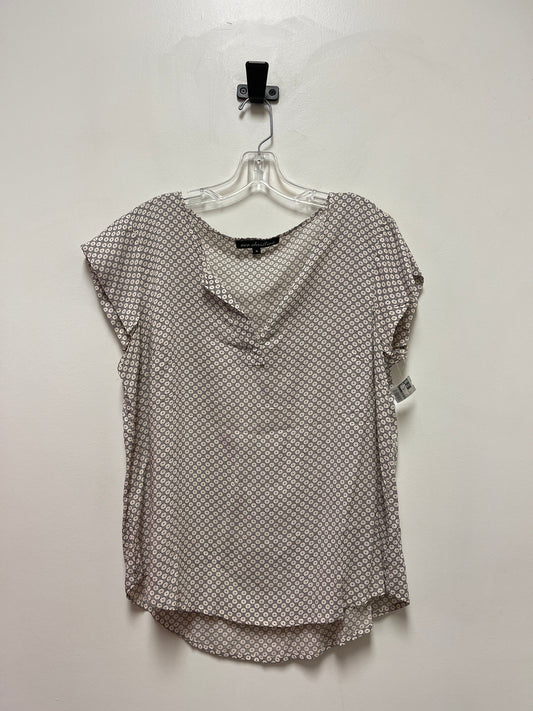 Cream Top Short Sleeve Ava Christine, Size M