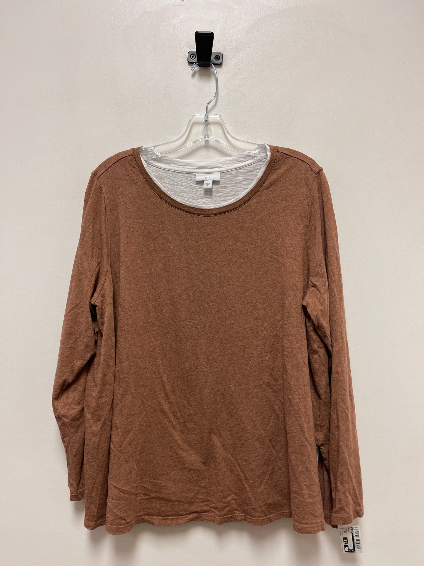 Brown Top Long Sleeve J. Jill, Size Xl