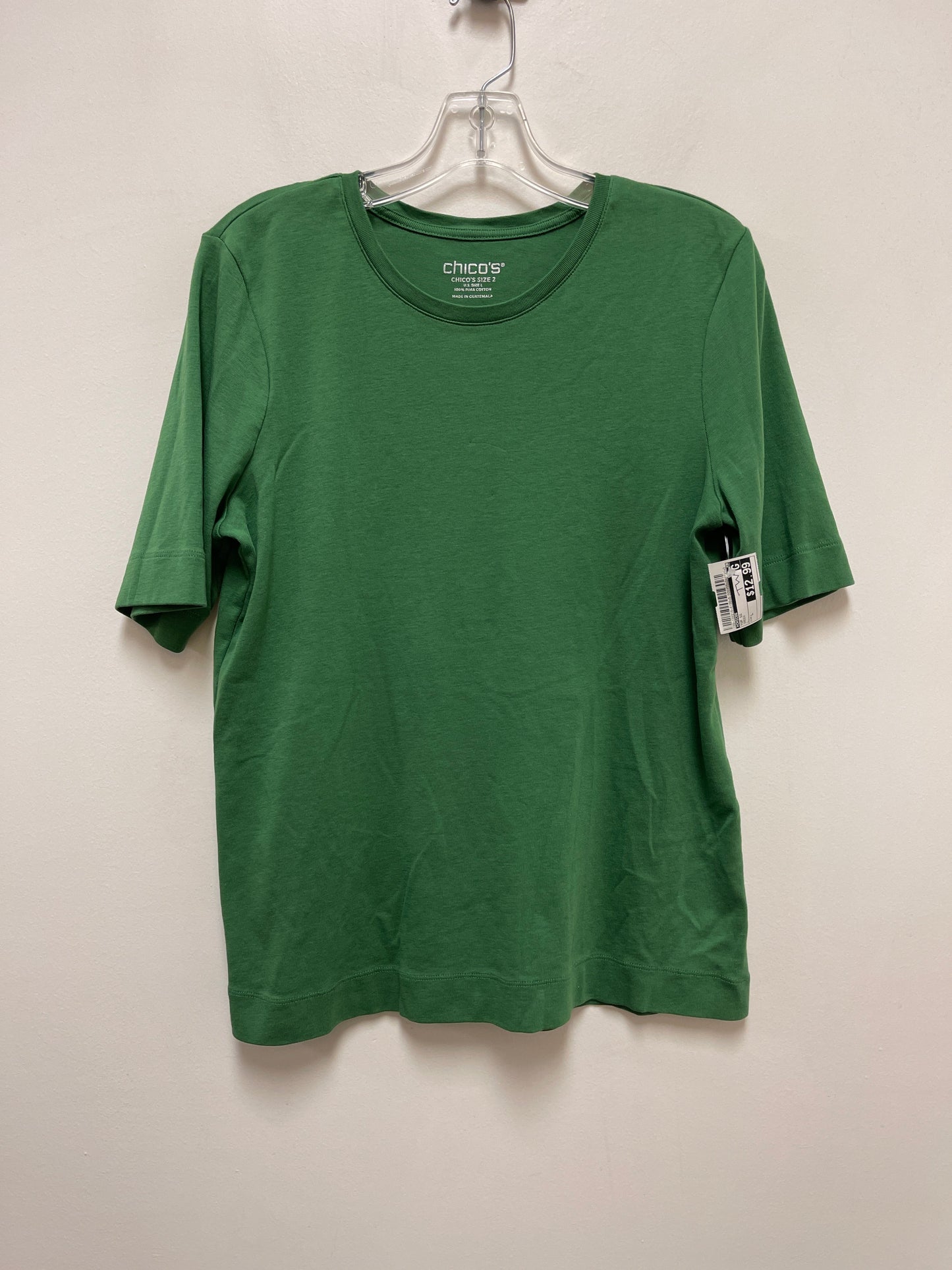 Green Top Short Sleeve Chicos, Size L