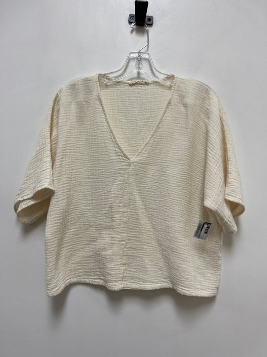 Cream Top Short Sleeve By Together, Size S