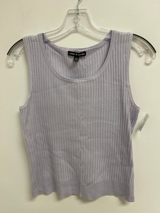 Purple Top Sleeveless Cable And Gauge, Size S