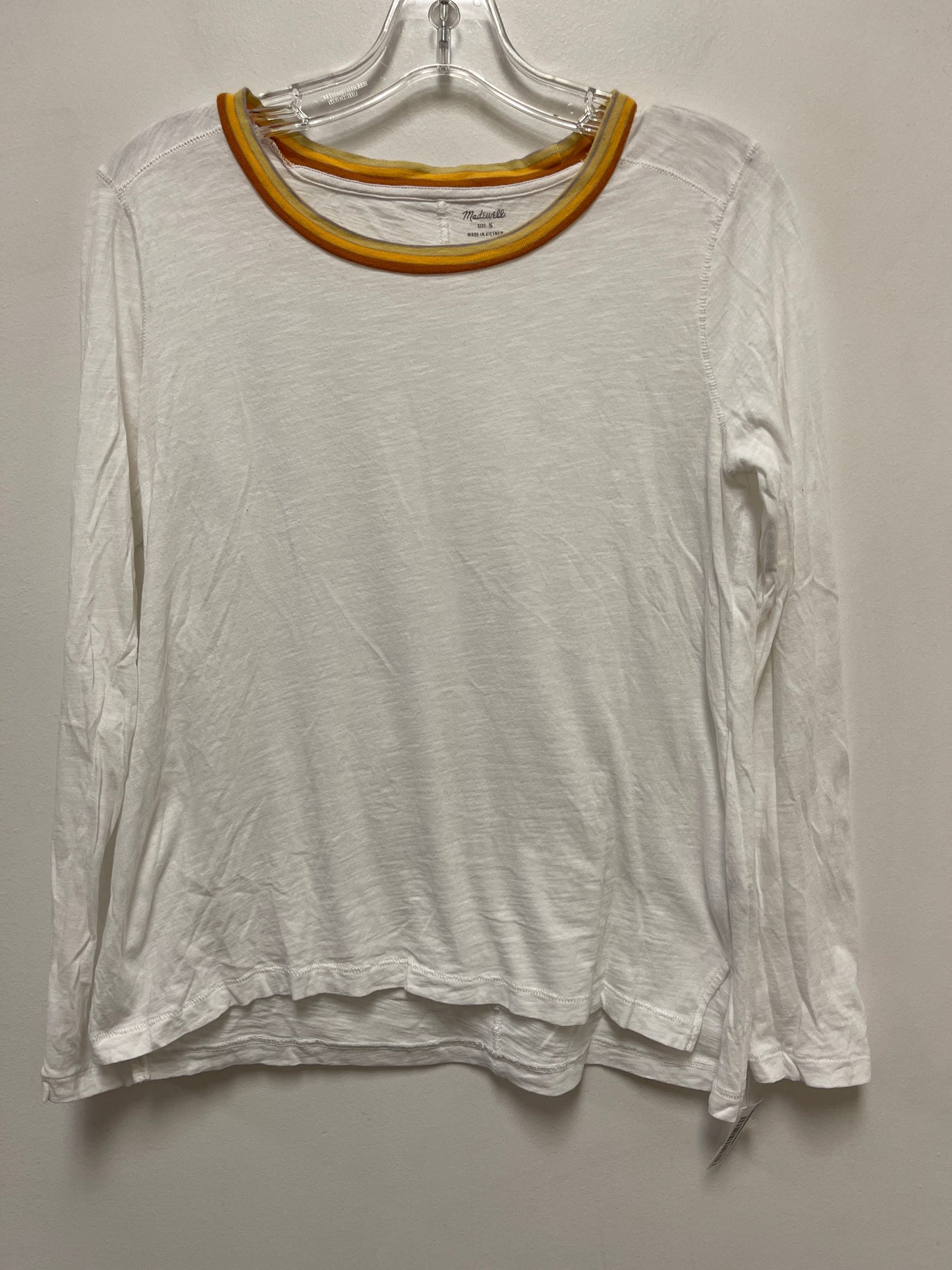 White Top Long Sleeve Madewell, Size S