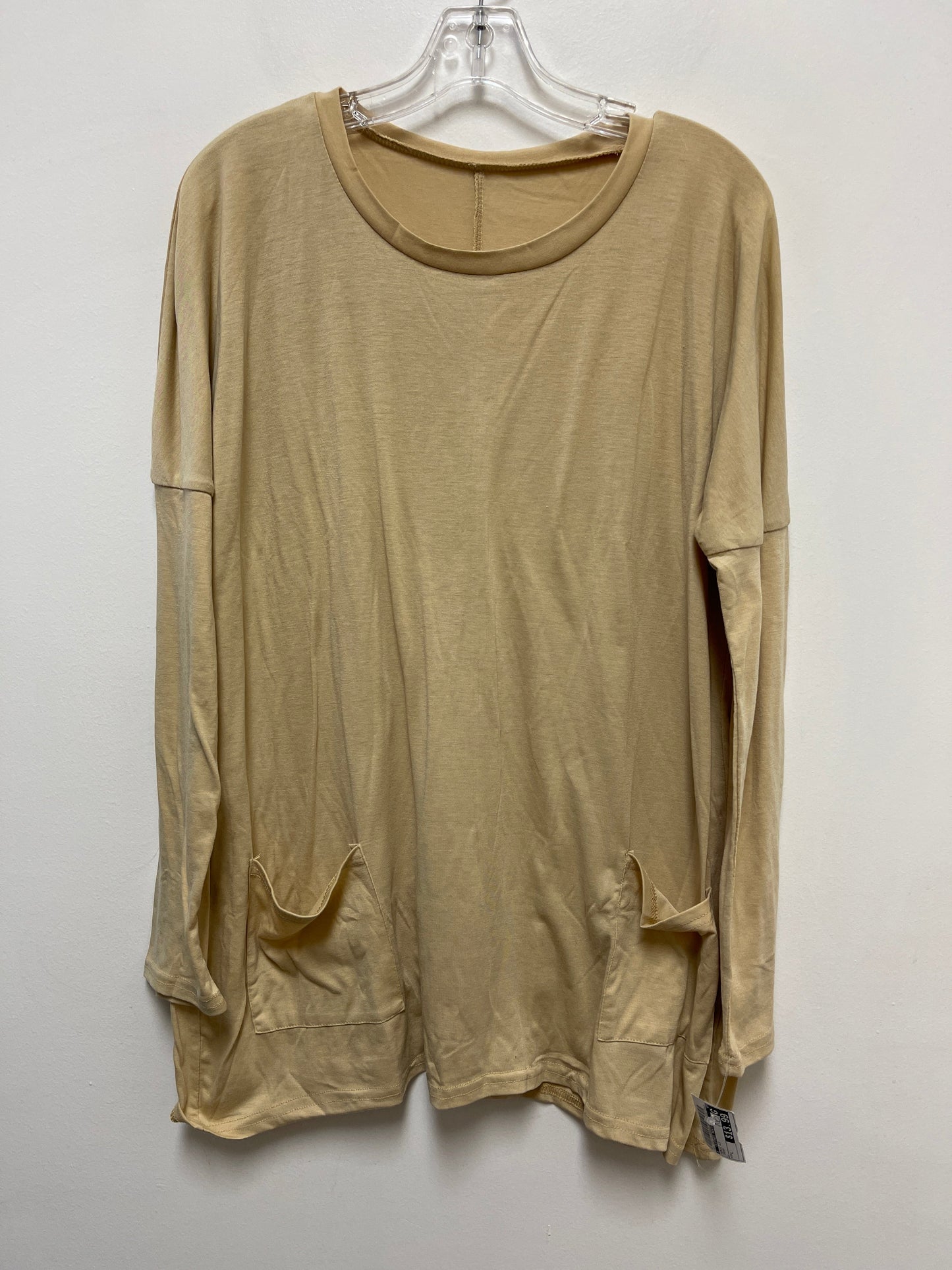 Cream Tunic Long Sleeve Clothes Mentor, Size L