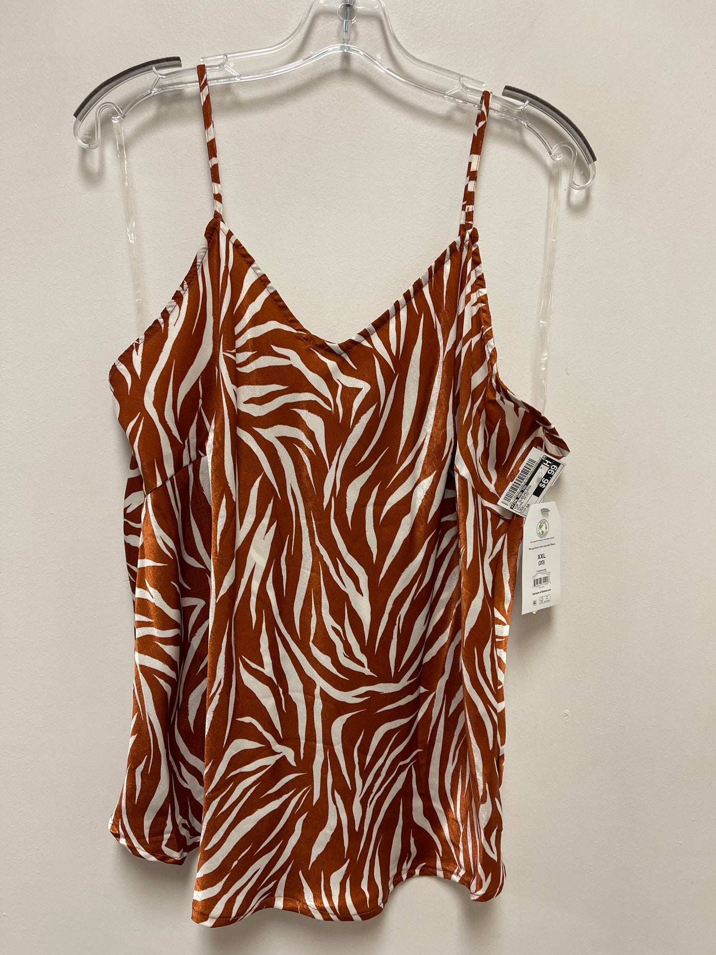 Top Sleeveless By Time And Tru In Animal Print, Size: 3x