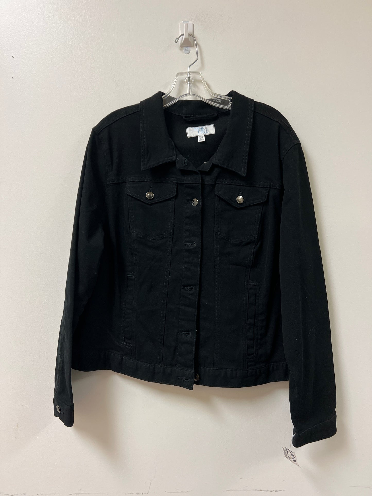 Jacket Denim By Time And Tru In Black, Size: 3x