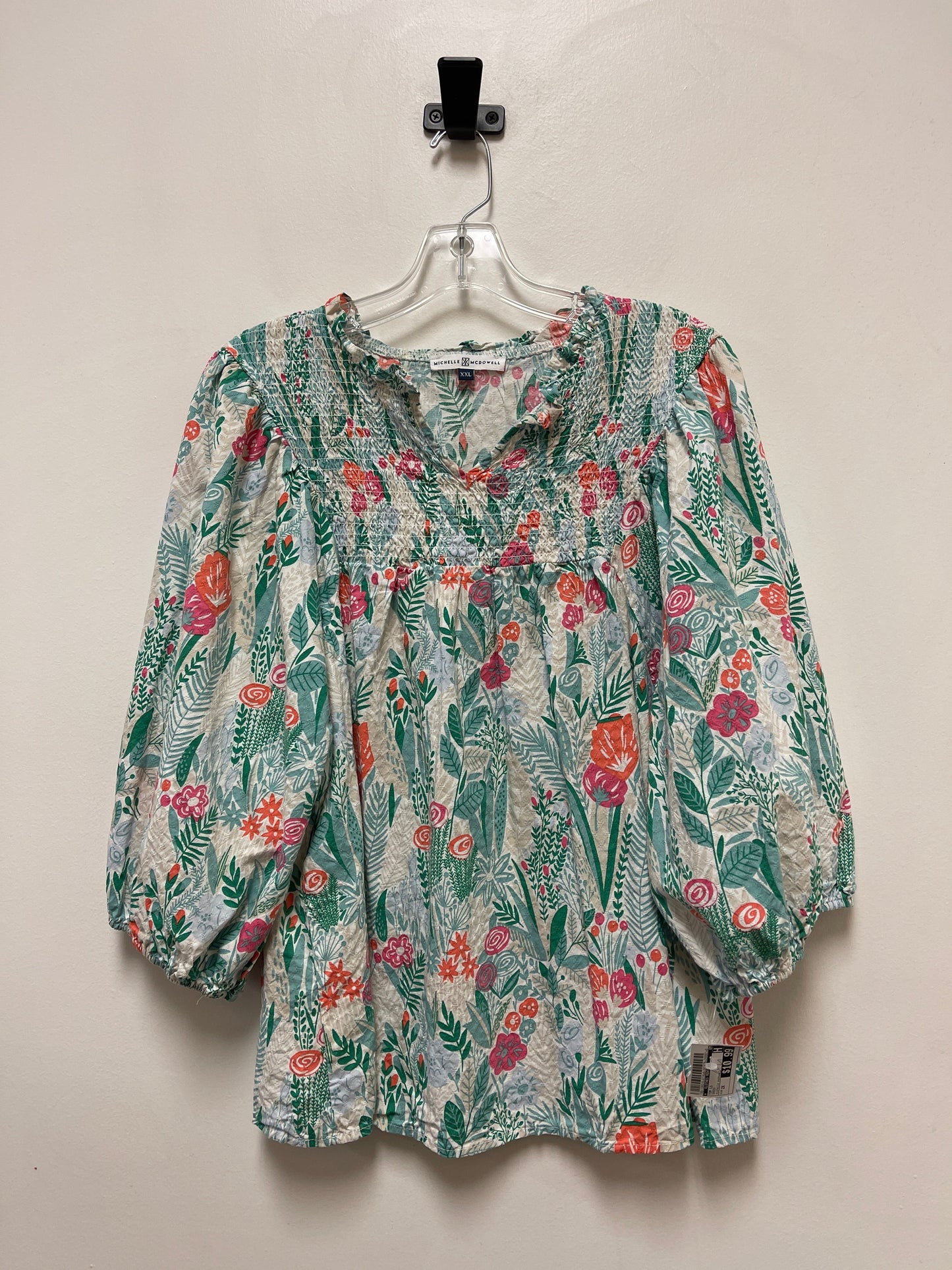 Green Top Long Sleeve Clothes Mentor, Size 2x