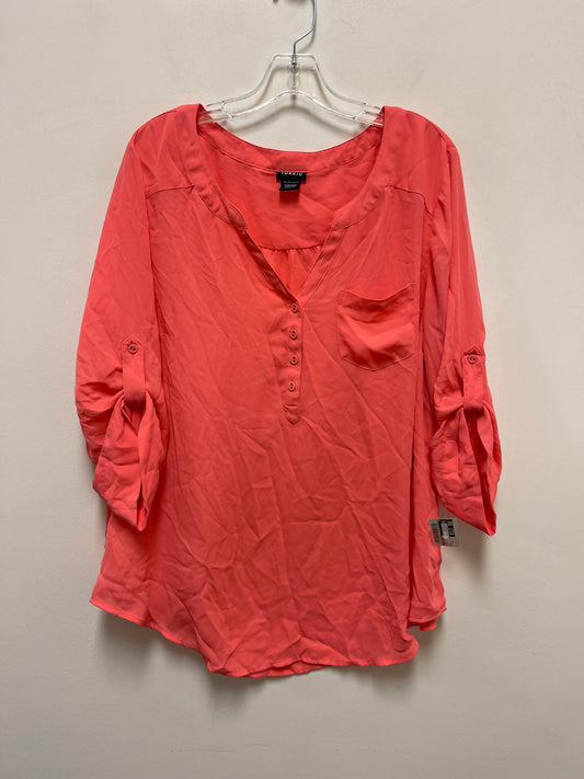 Top Long Sleeve By Torrid In Pink, Size: 2x