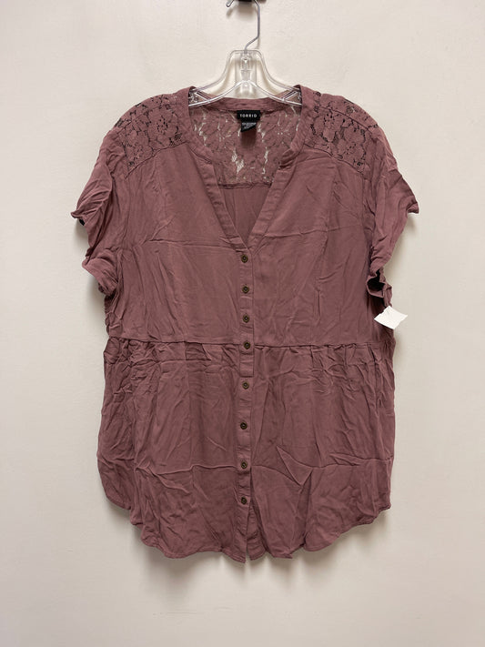 Top Short Sleeve By Torrid In Mauve, Size: 2x