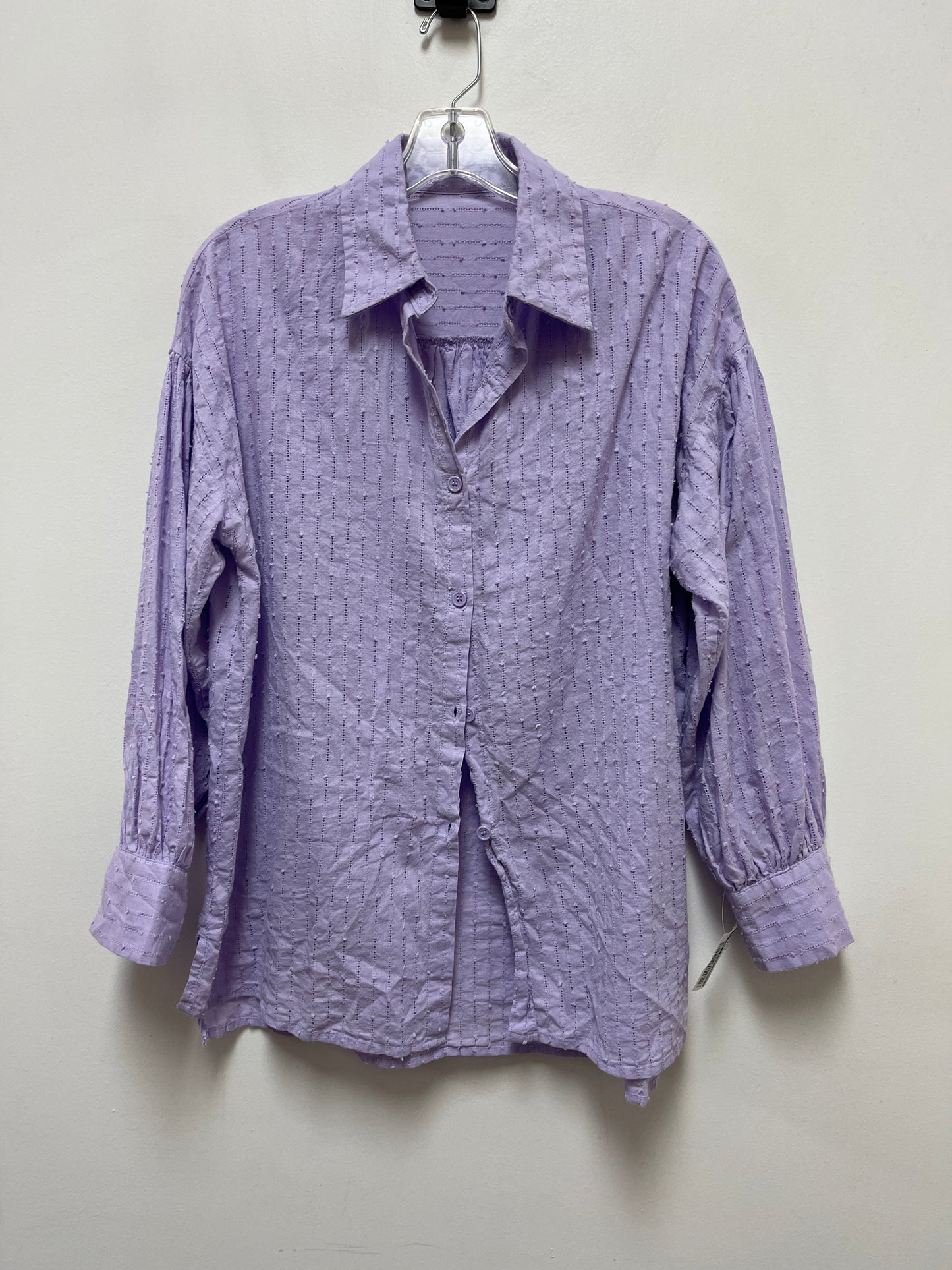 Blouse Long Sleeve By Clothes Mentor In Purple, Size: M