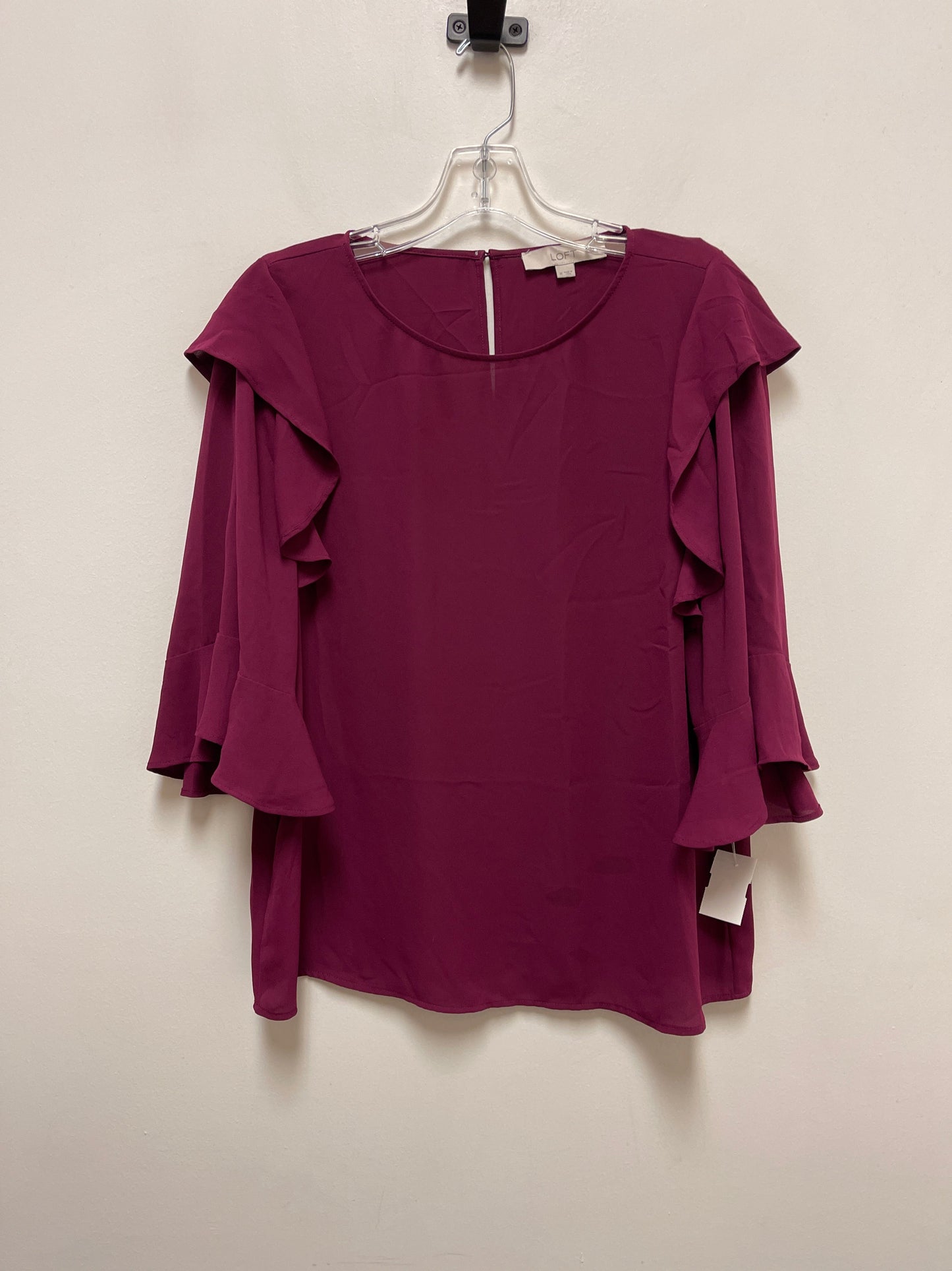 Top Long Sleeve By Loft In Purple, Size: M