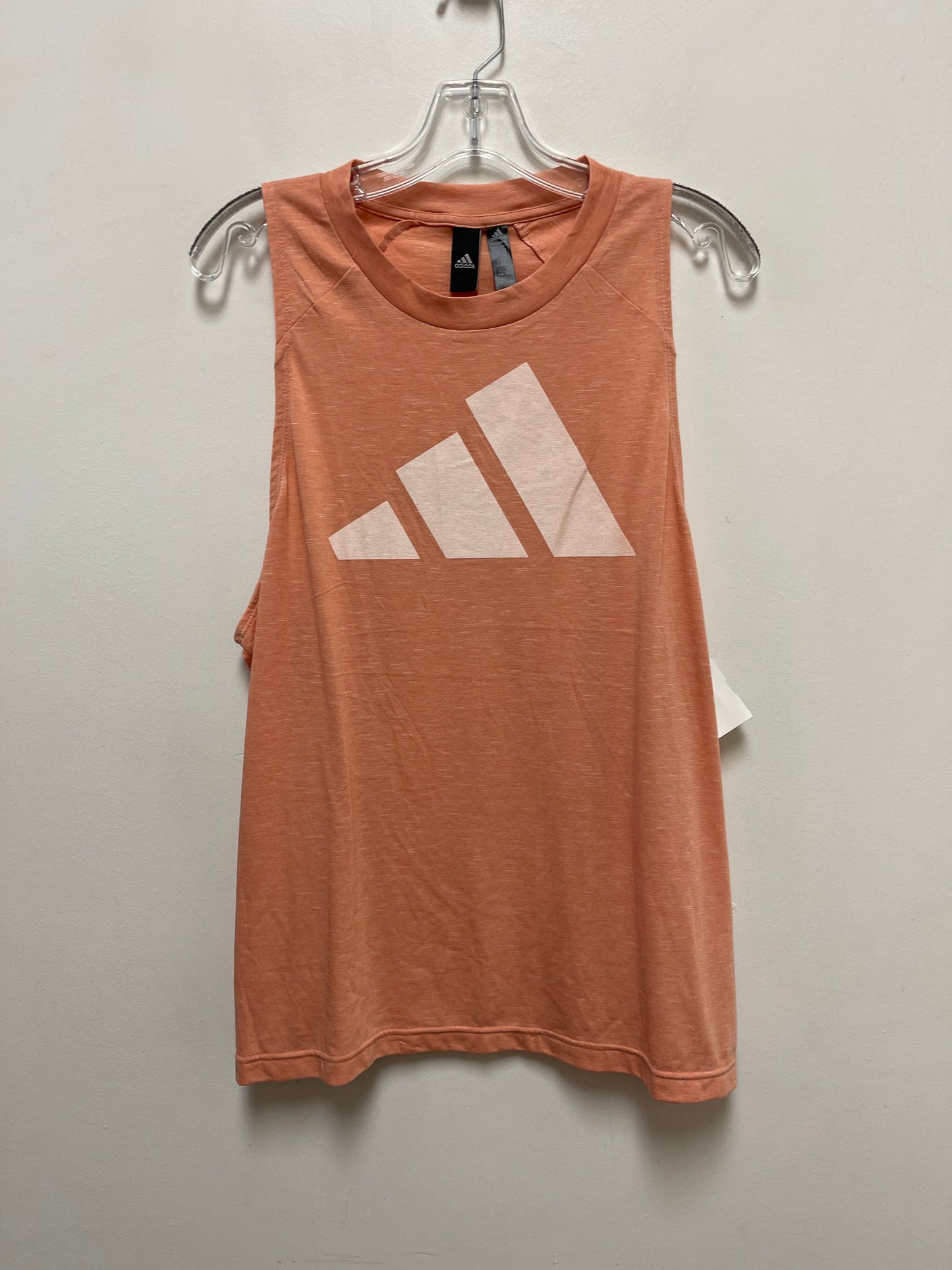 Athletic Tank Top By Adidas In Orange, Size: L