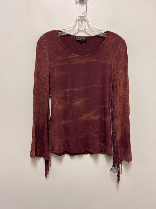 Top Long Sleeve By Pol In Purple, Size: S