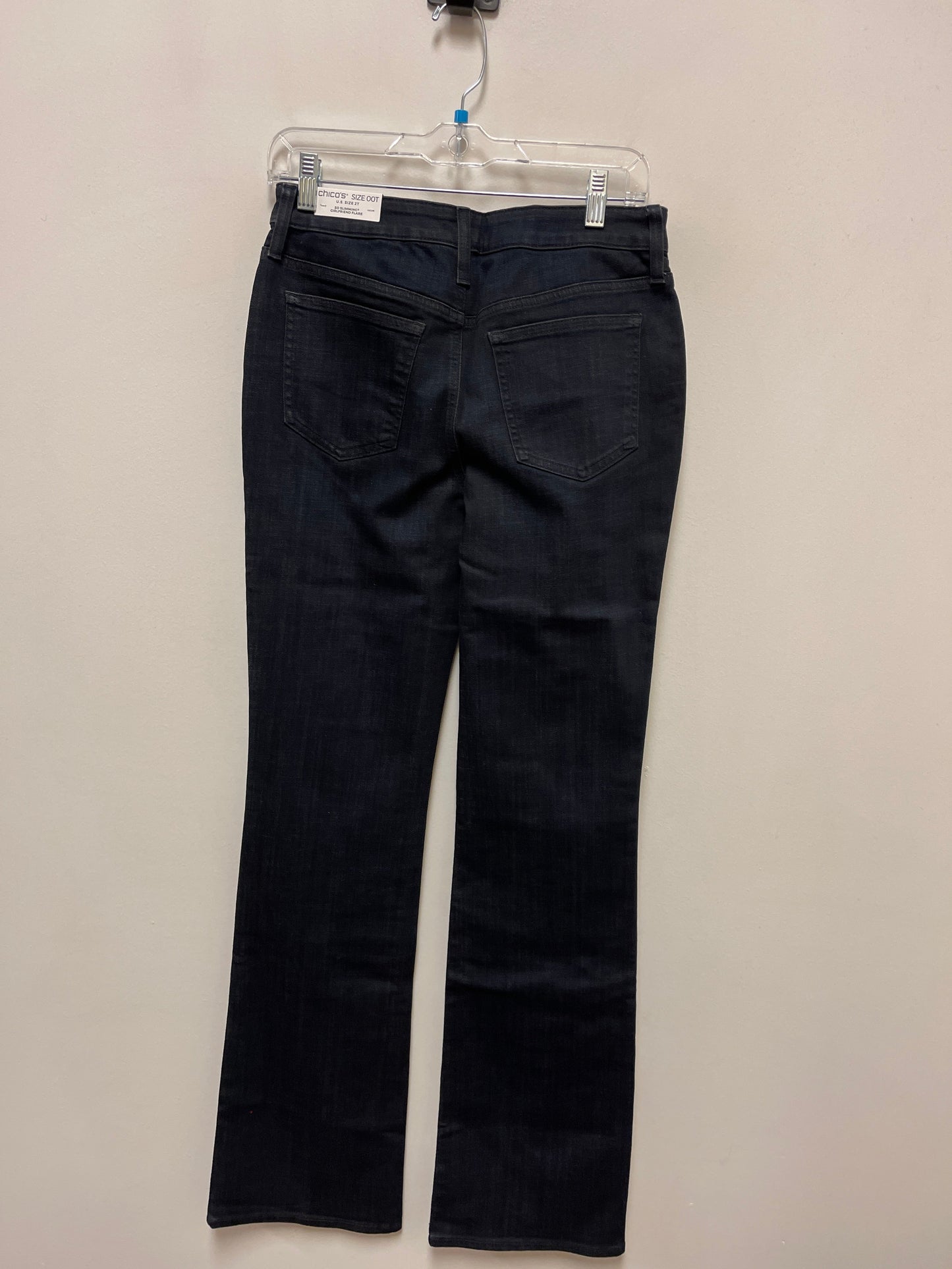 Jeans Flared By Chicos In Blue Denim, Size: 2