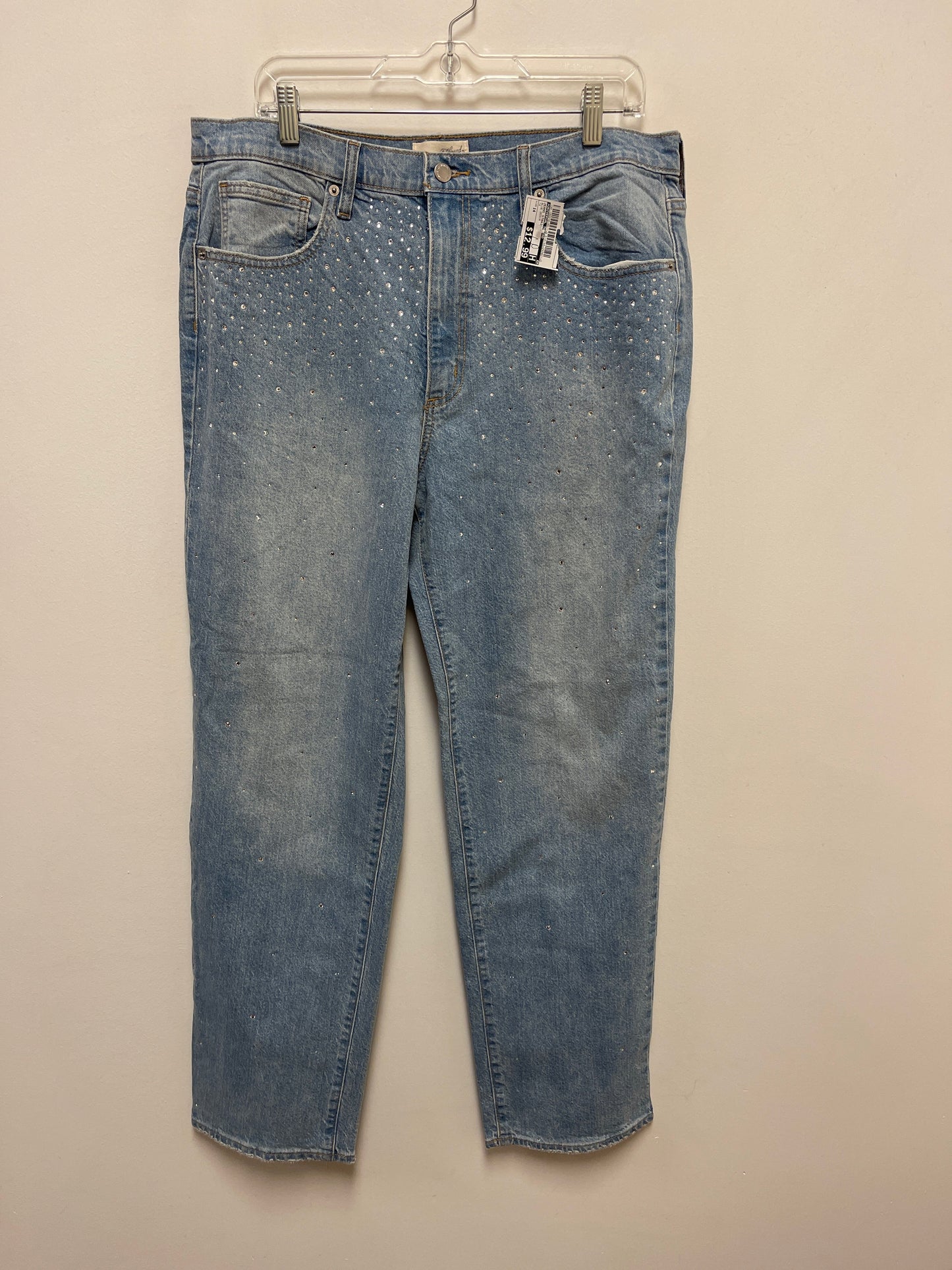 Jeans Straight By Universal Thread In Blue Denim, Size: 14