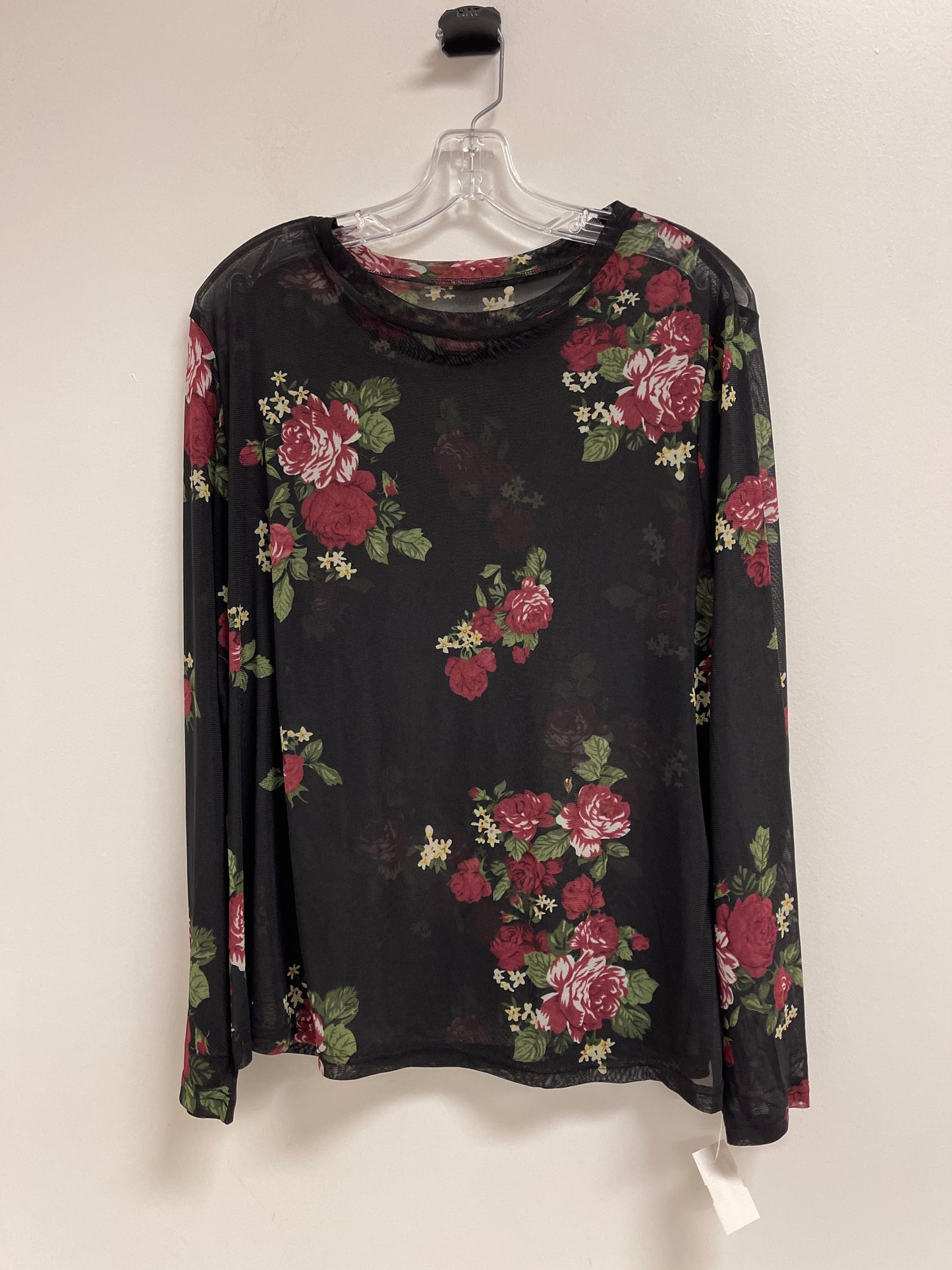 Top Long Sleeve By Shein In Black, Size: 3x