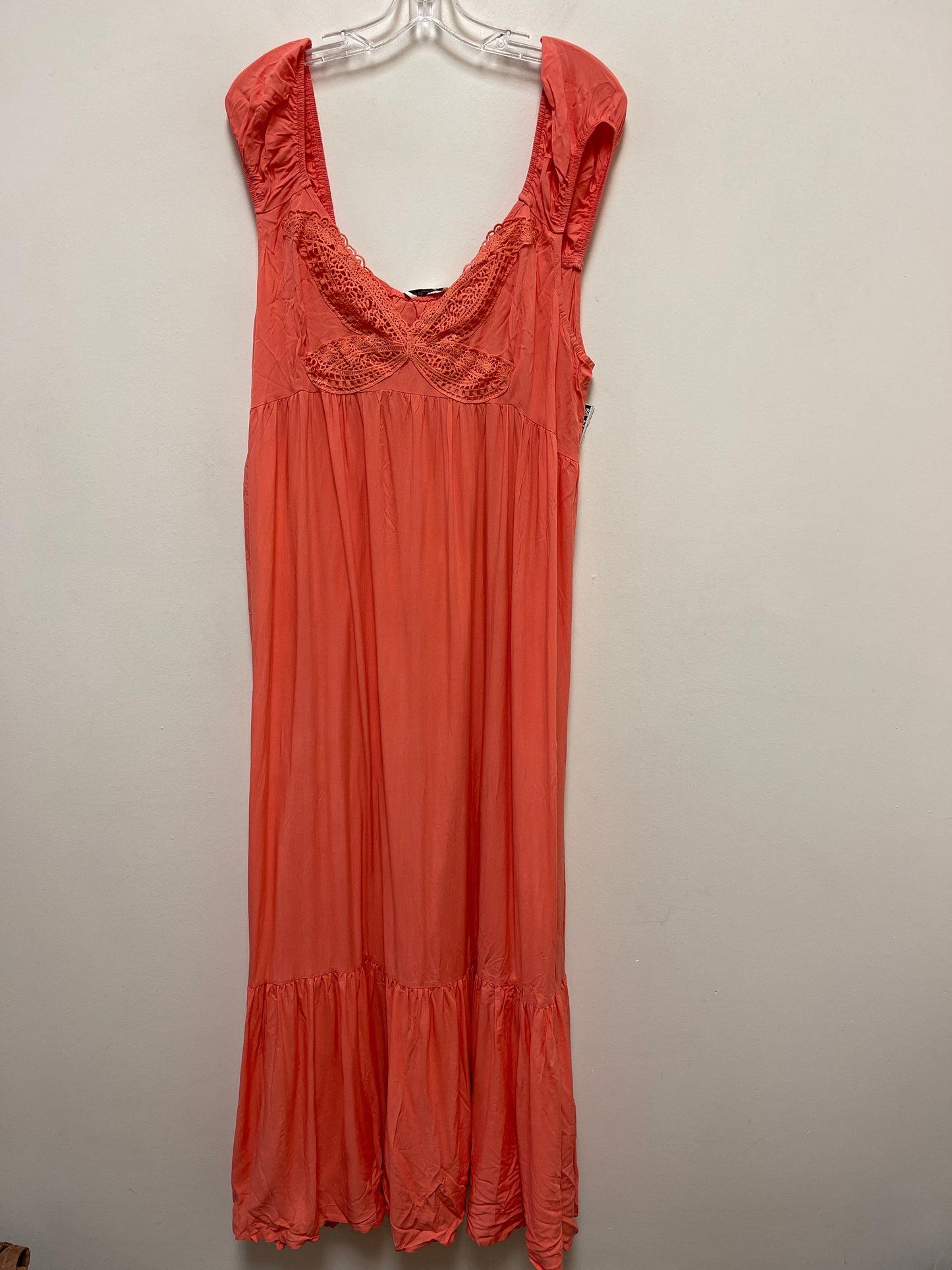 Dress Casual Maxi By Clothes Mentor In Orange, Size: 3x