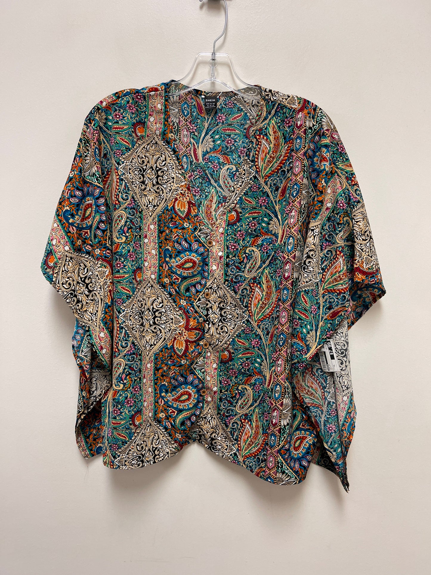 Top Short Sleeve By Shein In Multi-colored, Size: Xl