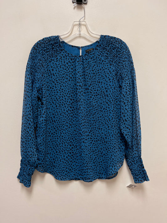 Top Long Sleeve By Ann Taylor In Blue, Size: S