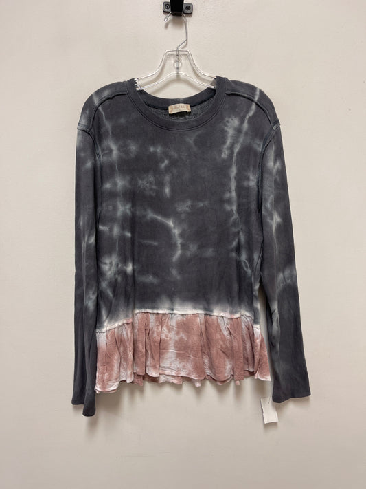 Top Long Sleeve By Altard State In Grey & Pink, Size: L