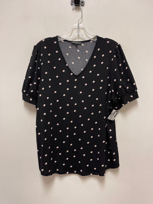 Top Short Sleeve By Adrianna Papell In Polkadot Pattern, Size: Xl