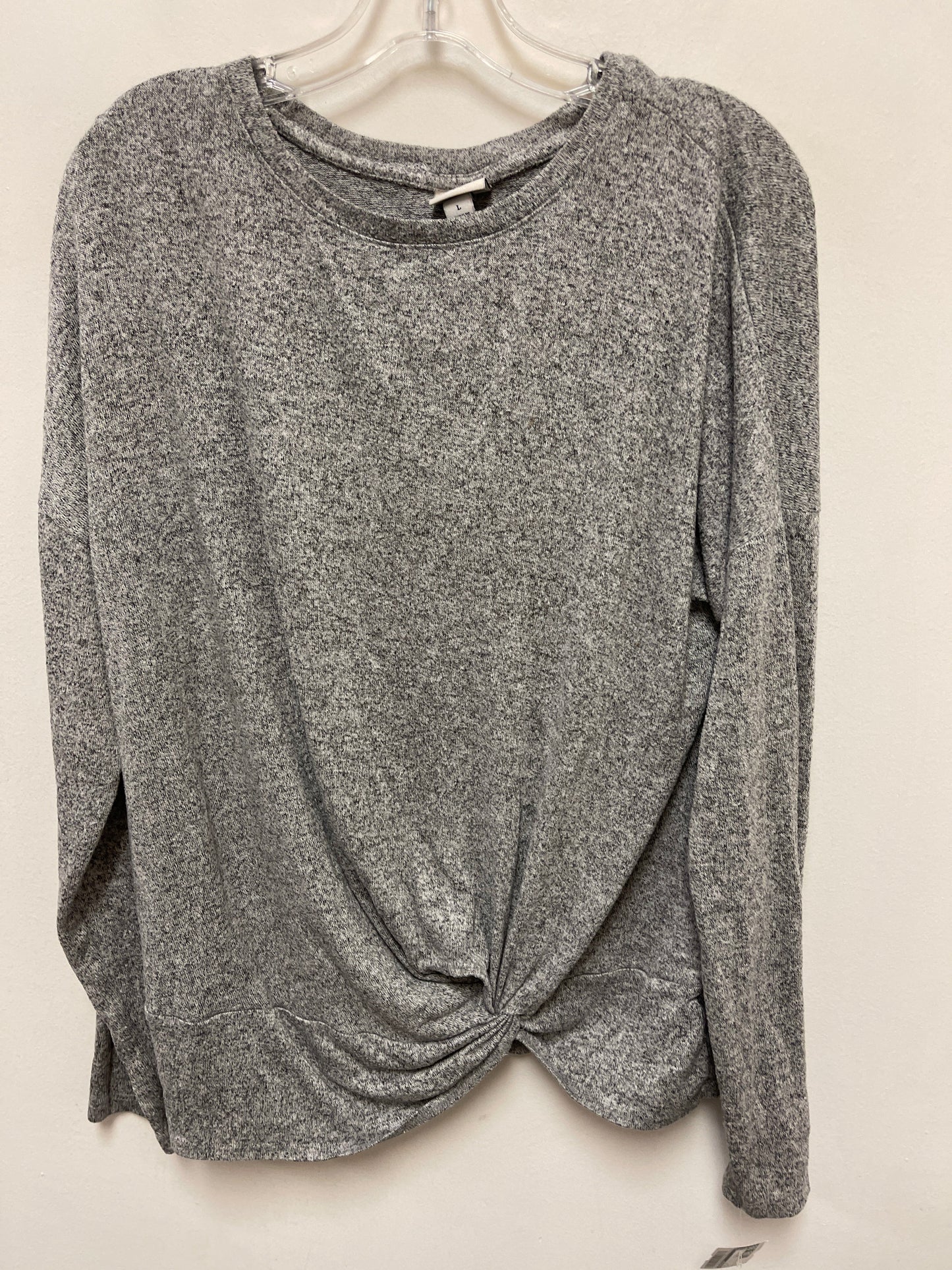 Top Long Sleeve By A New Day In Grey, Size: L