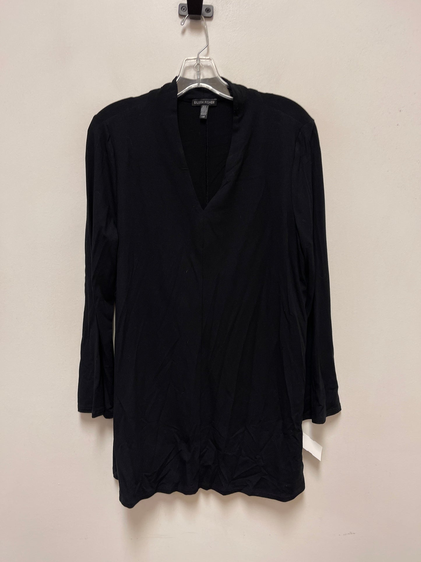 Top Long Sleeve By Eileen Fisher In Black, Size: L